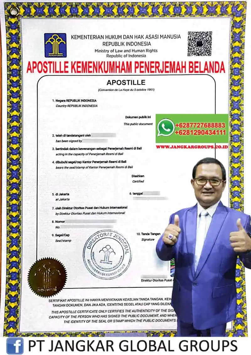 Apostille Keterangan Belum Menikah penerjemah belanda