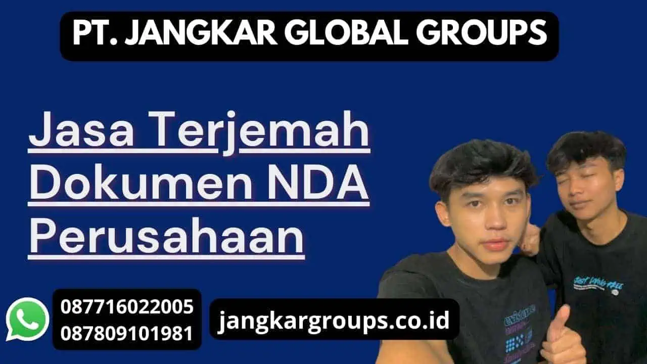 Jasa Terjemah Dokumen NDA Perusahaan