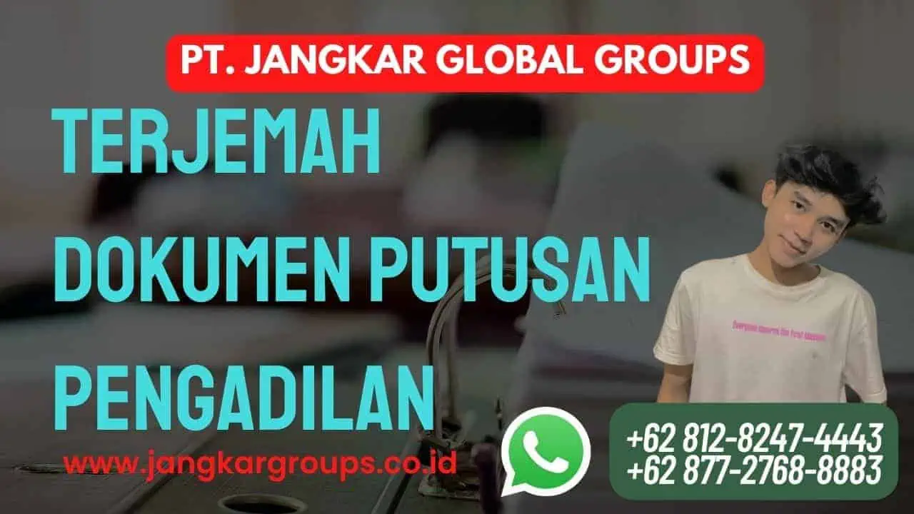 Terjemah Dokumen Putusan Pengadilan