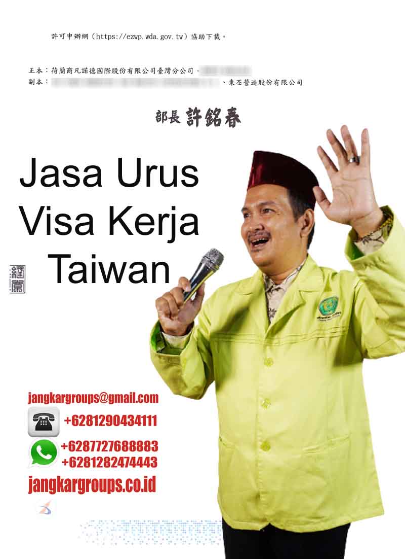 Jasa Urus Visa Kerja Taiwan