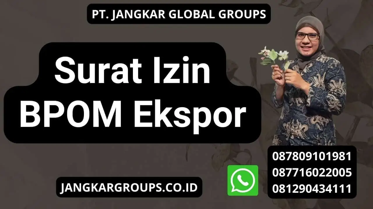 Surat Izin BPOM Ekspor