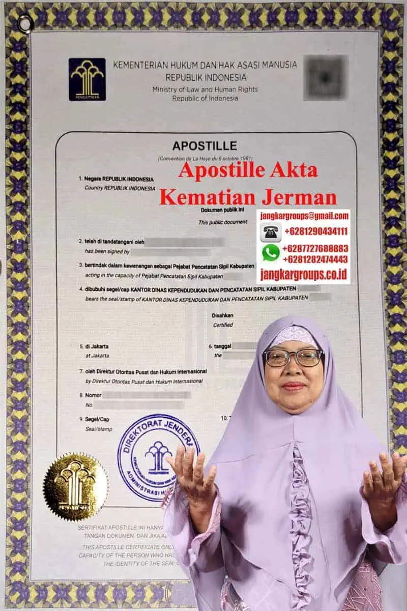 Apostile akta kematian jerman