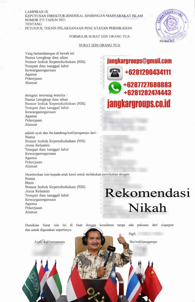 Contoh Model N5 Rekomendasi nikah Contoh Model N5 Rekomendasi nikah
