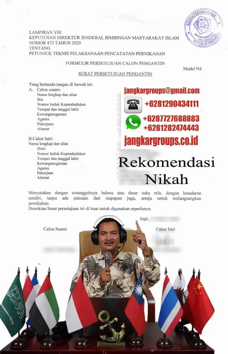 Contoh N4 Rekomendasi nikah