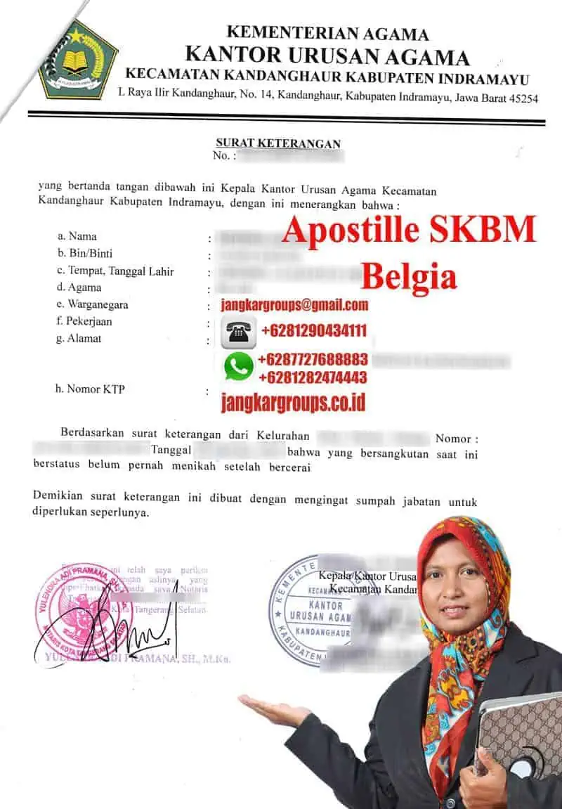 Contoh SKBM setelah bercerai