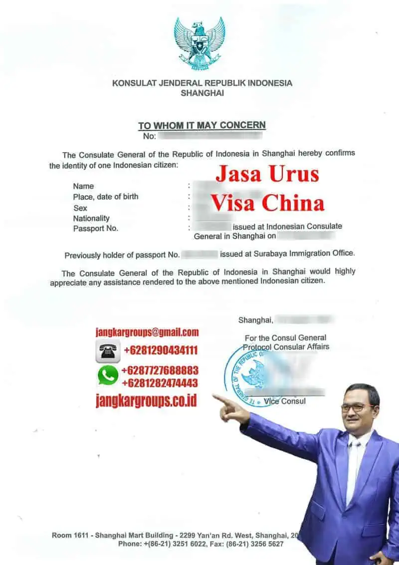 Contoh Surat KBRI Ganti Paspor - Persyaratan Temporary Resident Visa