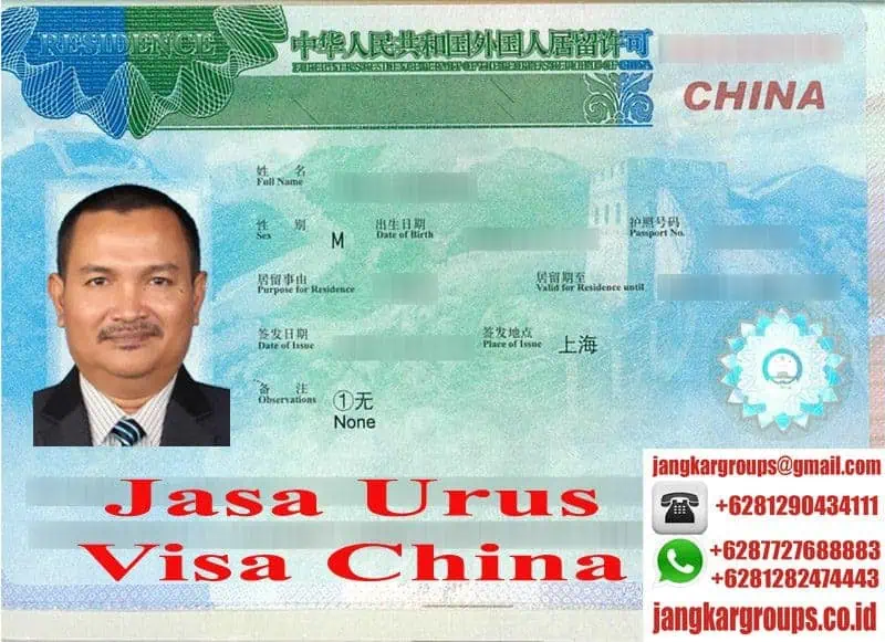 Contoh Visa Residence China - Persyaratan Temporary Resident Visa