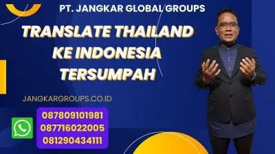 Translate Thailand Ke Indonesia Tersumpah