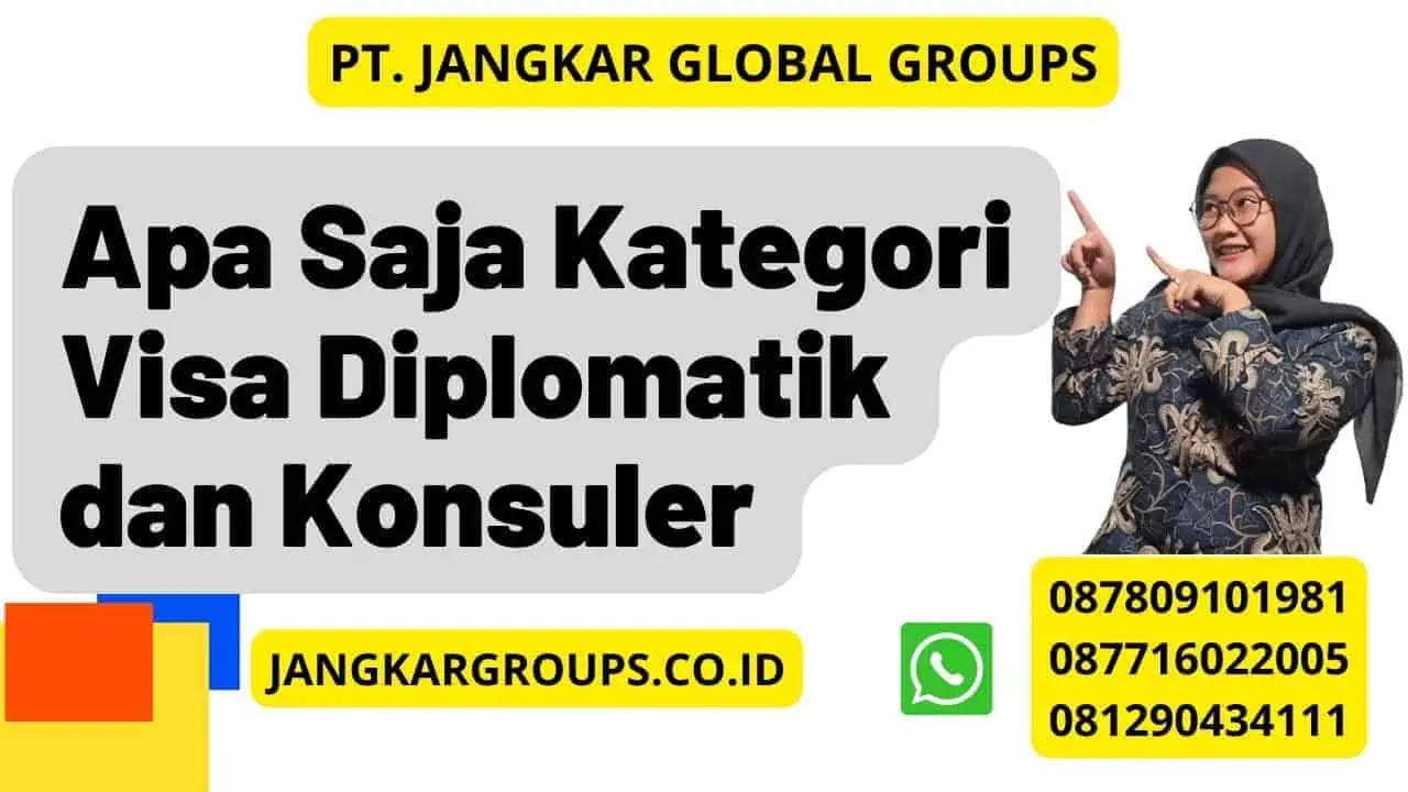 Apa Saja Kategori Visa Diplomatik dan Konsuler