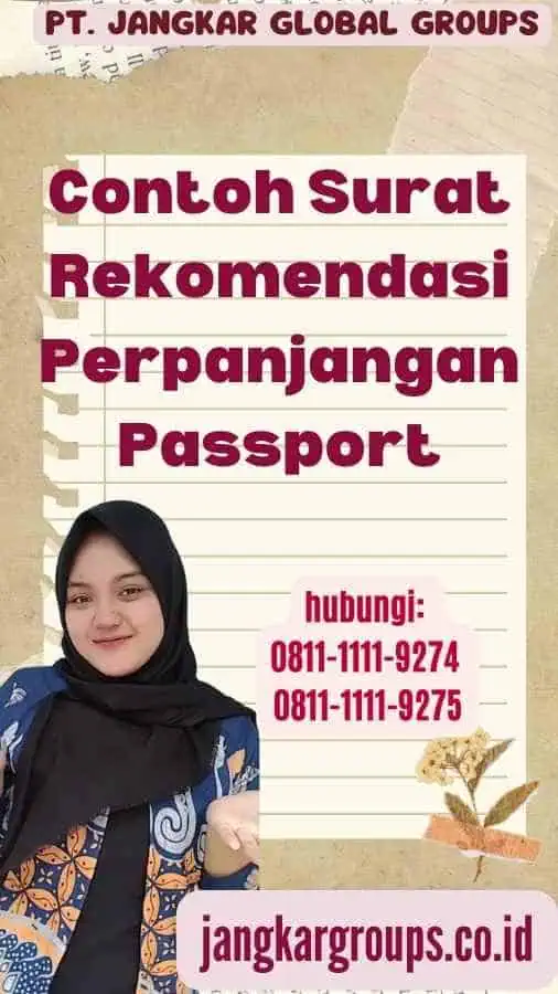 Contoh Surat Rekomendasi Perpanjangan Passport