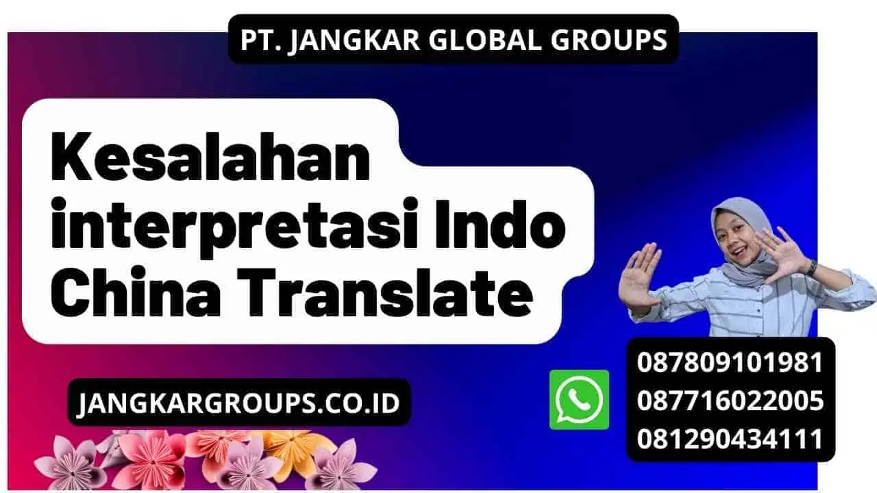 Kesalahan interpretasi Indo China Translate