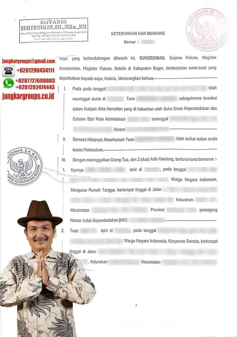 Keterangan Hak Mewarisi