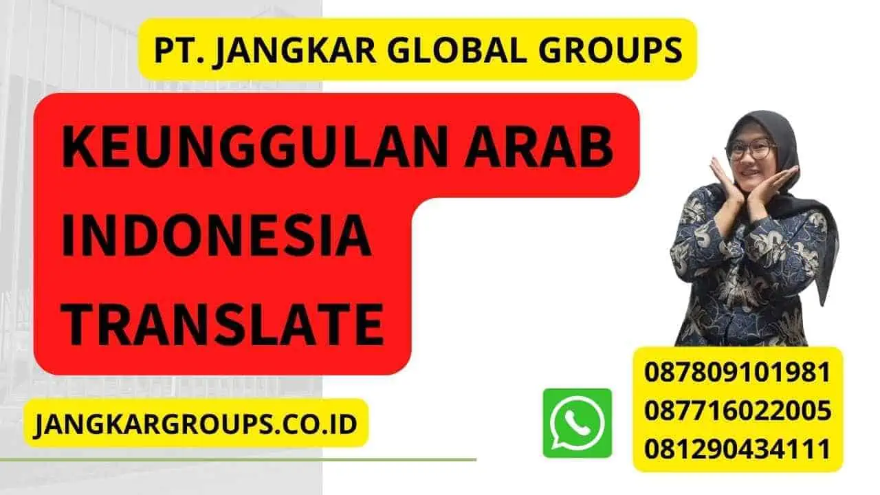 Keunggulan Arab Indonesia Translate