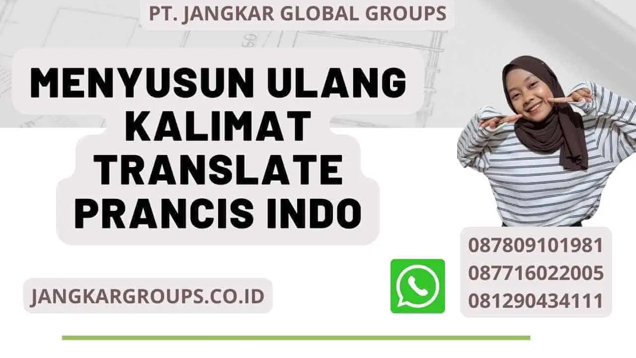 Menyusun ulang kalimat Translate Prancis Indo