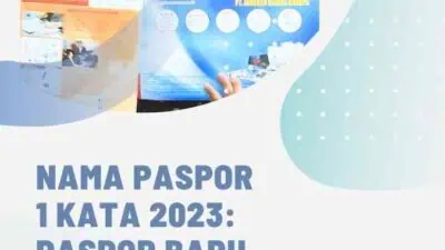 Nama Paspor 1 Kata 2023: Paspor Baru untuk WNI