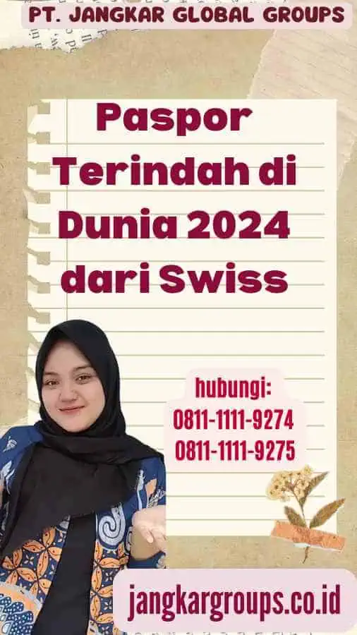 Paspor Terindah di Dunia 2024 dari Swiss