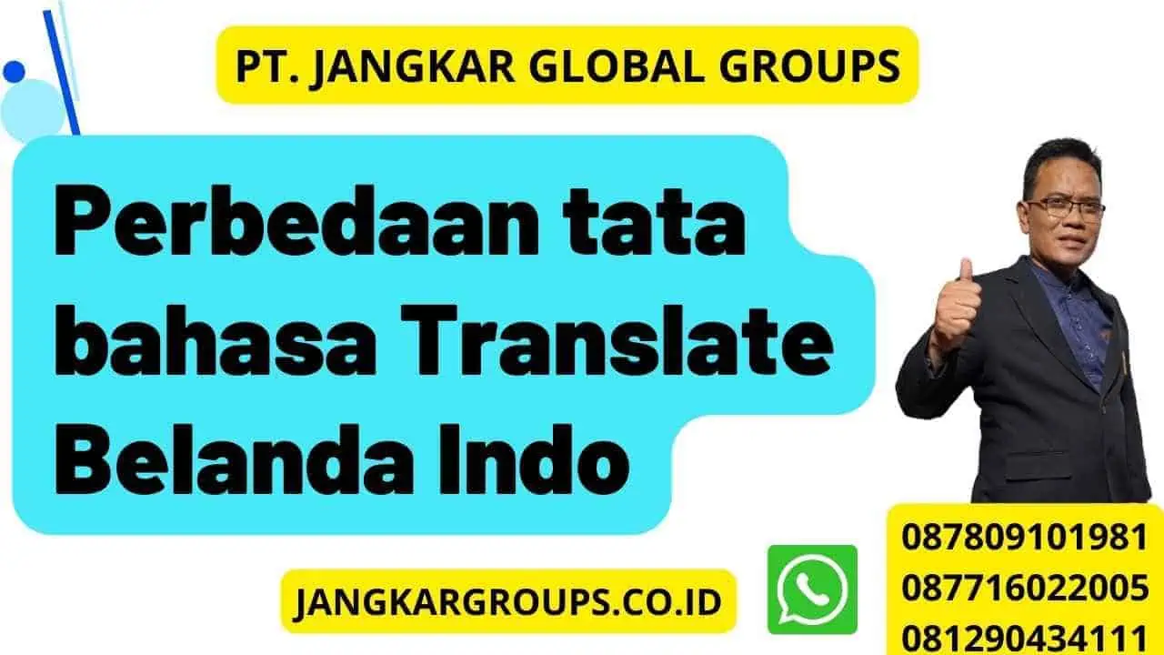 Perbedaan tata bahasa Translate Belanda Indo