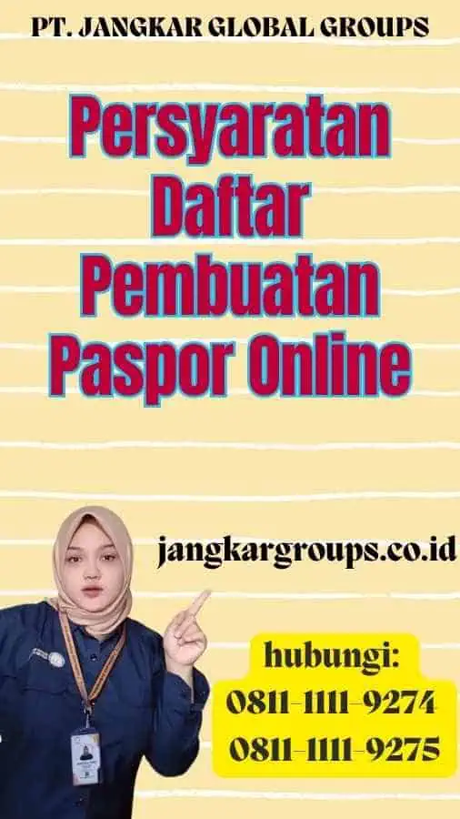 Persyaratan Daftar Pembuatan Paspor Online