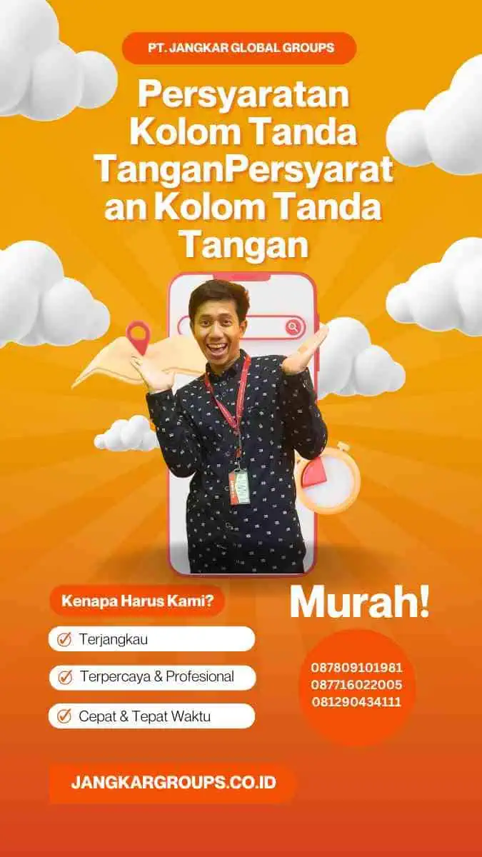 Persyaratan Kolom Tanda Tangan