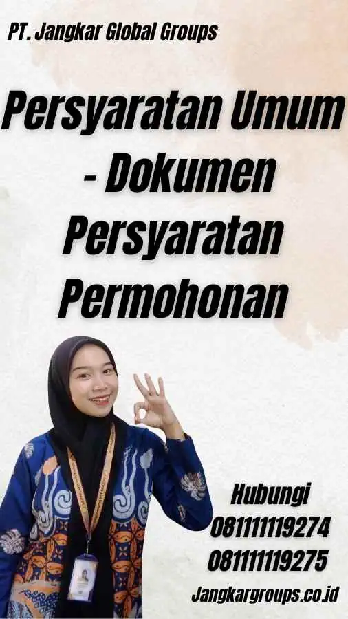 Persyaratan Umum - Dokumen Persyaratan Permohonan