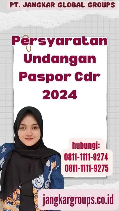 Persyaratan Undangan Paspor Cdr 2024