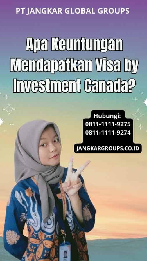 Apa Keuntungan Mendapatkan Visa by Investment Canada