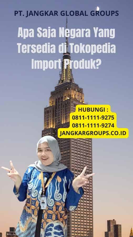 Apa Saja Negara Yang Tersedia di Tokopedia Import Produk?