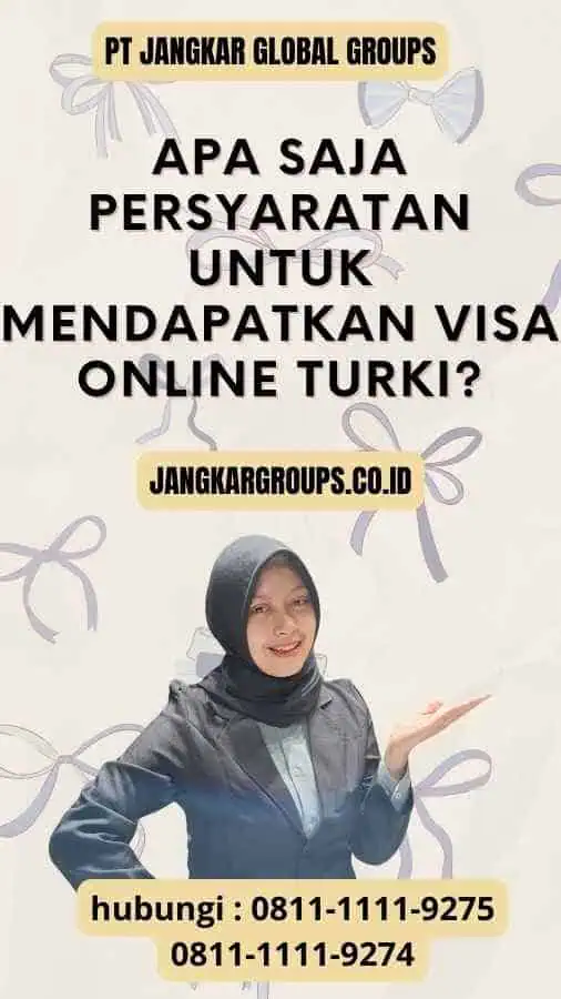 Apa saja Persyaratan untuk Mendapatkan Visa Online Turki?