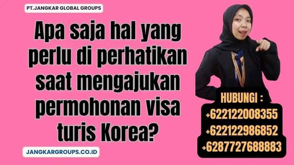 Apa saja hal yang perlu di perhatikan saat mengajukan permohonan visa turis Korea