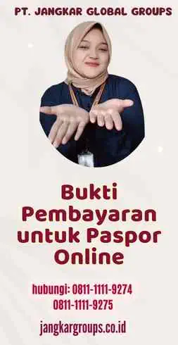 Bukti Pembayaran untuk Paspor Online