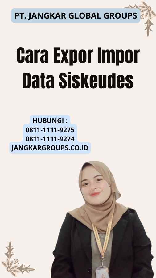 Cara Expor Impor Data Siskeudes