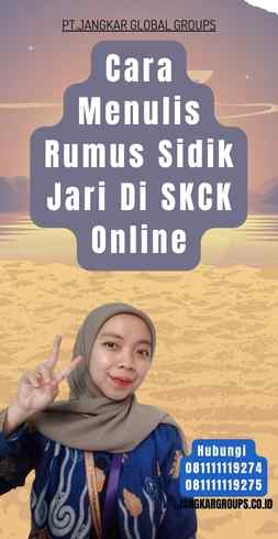 Cara Menulis Rumus Sidik Jari Di SKCK Online