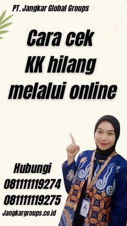 Cara cek KK hilang melalui online