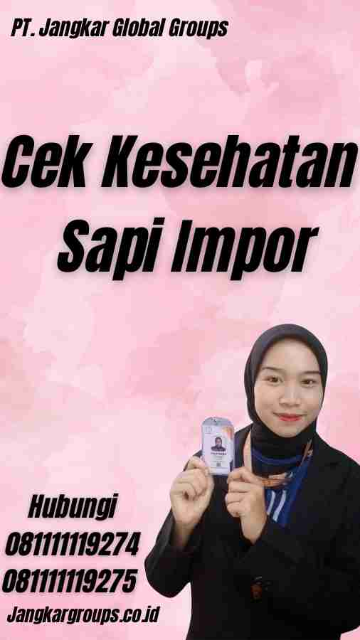 Cek Kesehatan Sapi Impor