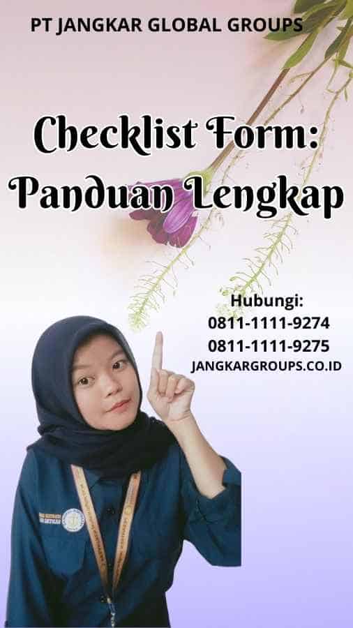 Checklist Form Panduan Lengkap