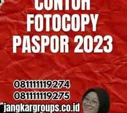 Contoh Fotocopy Paspor 2023