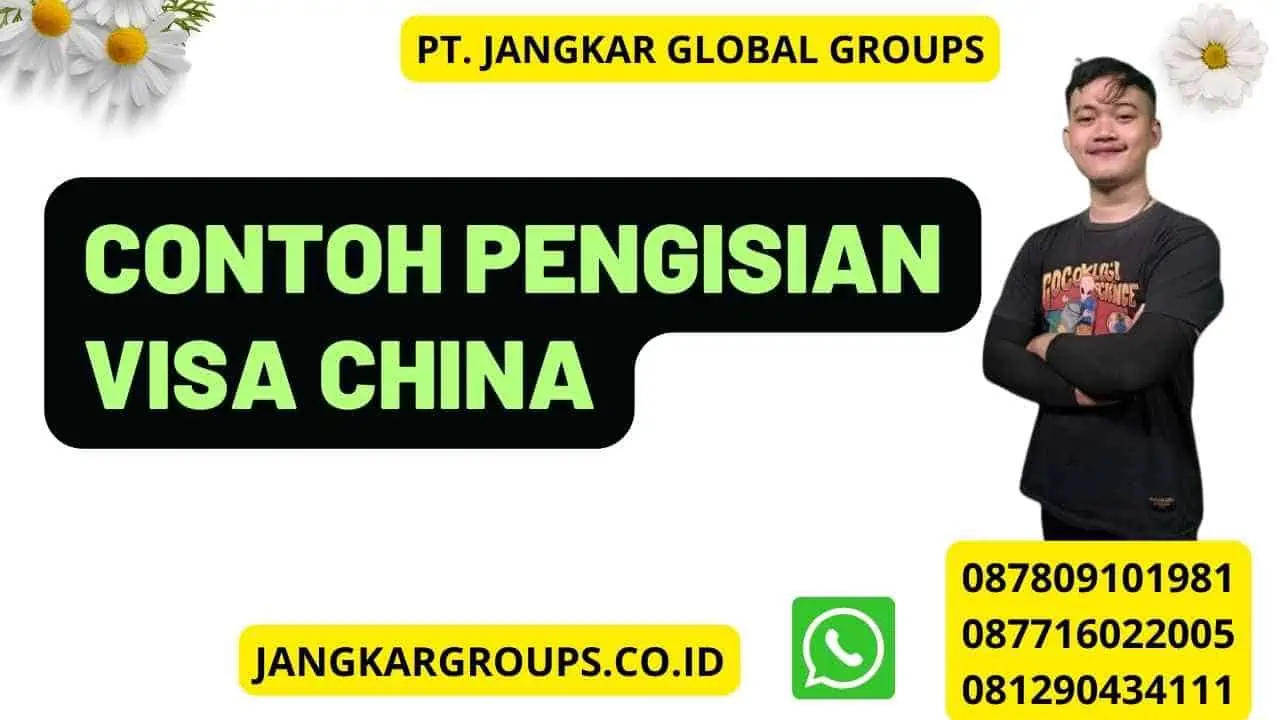 Contoh Pengisian Visa China