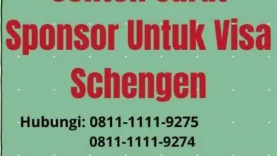 Contoh Surat Sponsor Untuk Visa Schengen