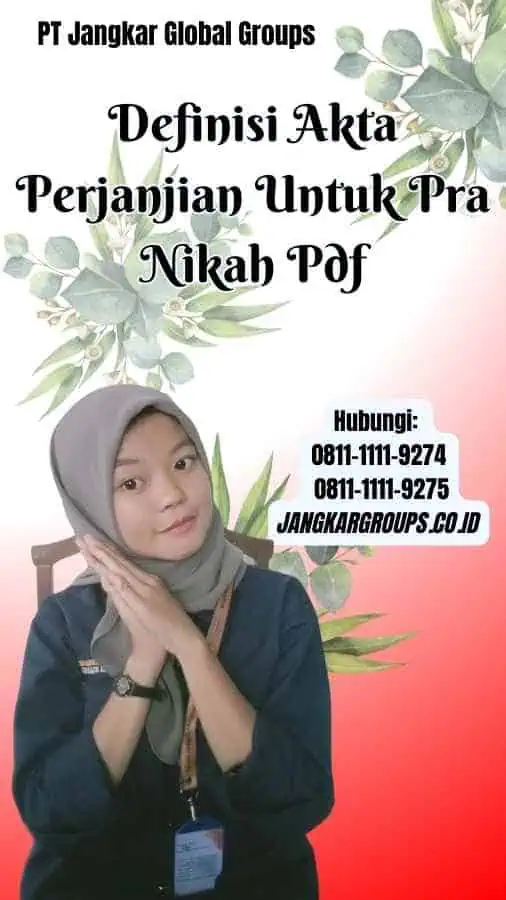 Definisi Akta Perjanjian Untuk Pra Nikah Pdf