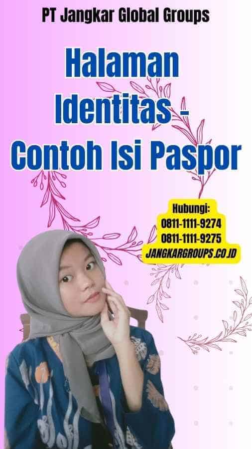 Halaman Identitas Contoh Isi Paspor