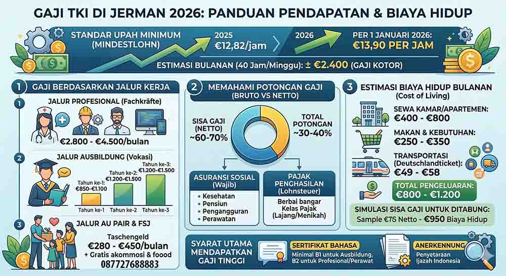 Infografis Gaji TKI di Jerman