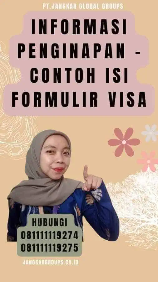 Informasi Penginapan - Contoh Isi Formulir Visa