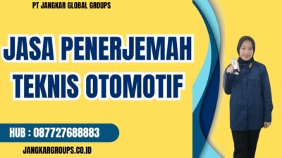 Jasa Penerjemah Teknis Otomotif