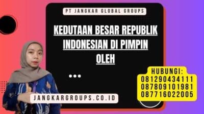 Kedutaan Besar Republik Indonesian Di pimpin Oleh