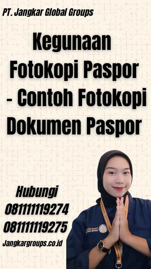 Kegunaan Fotokopi Paspor - Contoh Fotokopi Dokumen Paspor