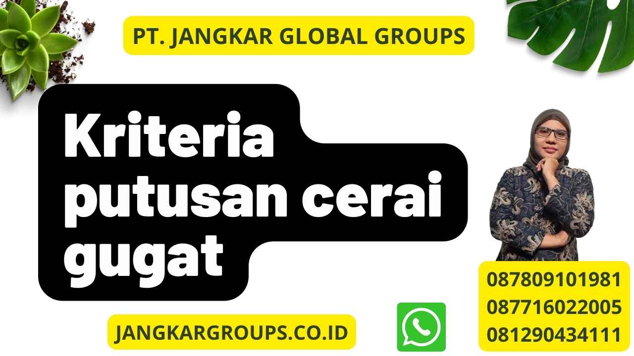 Kriteria putusan cerai gugat