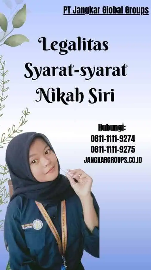 Legalitas Syarat-syarat Nikah Siri