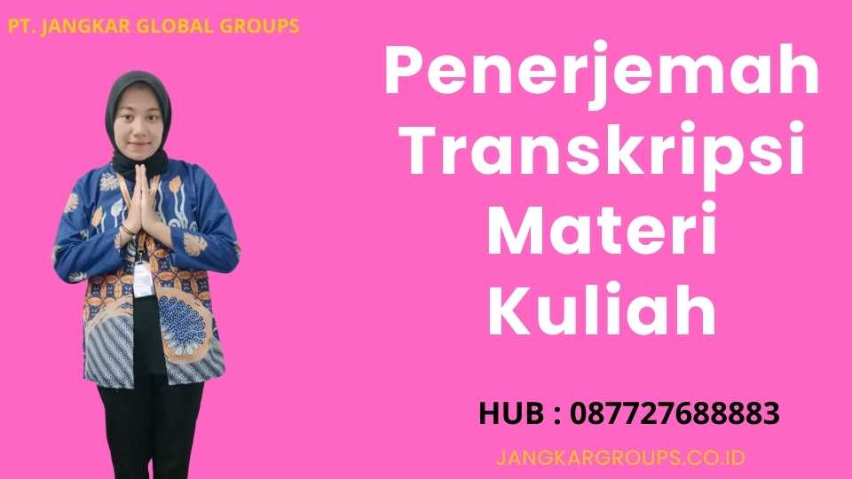 Penerjemah Transkripsi Materi Kuliah