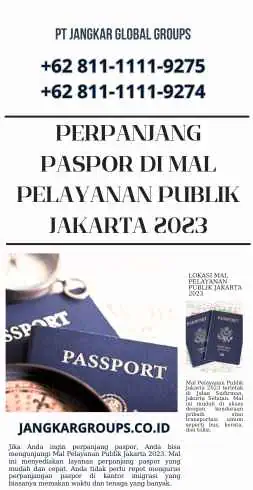 Perpanjang Paspor Di Mal Pelayanan Publik Jakarta 2023