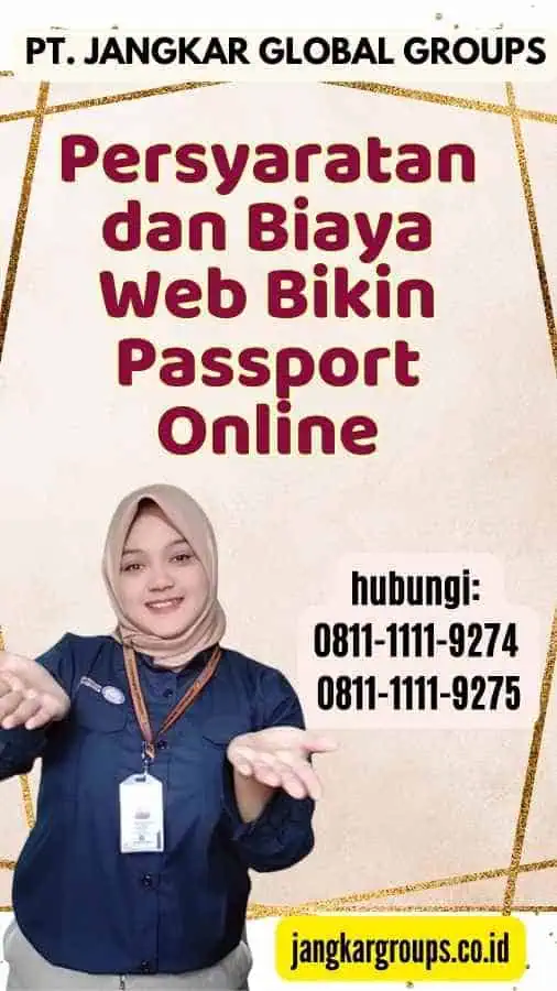 Persyaratan dan Biaya Web Bikin Passport Online